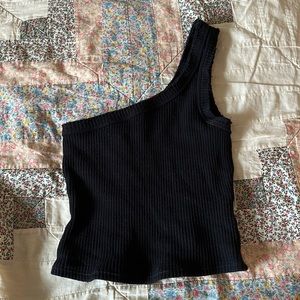 NWOT urban outfitters black one shoulder top